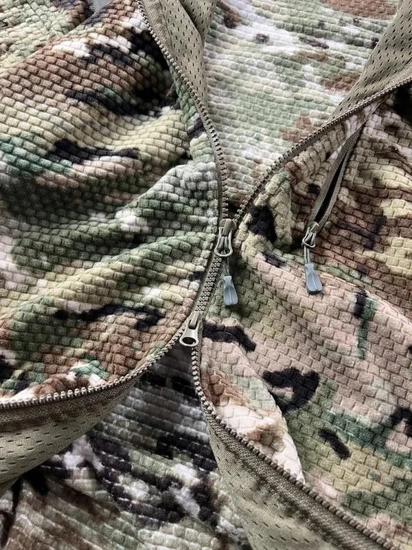 Vintage Camo Hunting Khaki Brown Dubbele Rits Hoodie Maat M – photo 8
